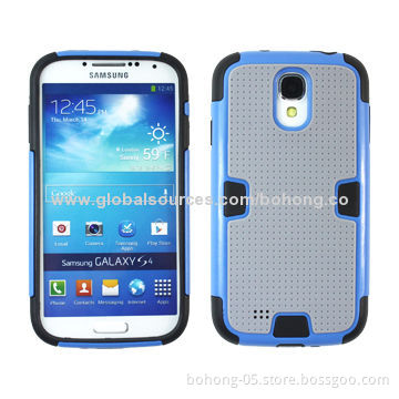 3-in-1 Phone Cases for Samsung S4, Outer PC with Texture TPU, Inner TPU Case